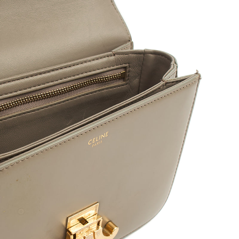 Picture of Celine Cross Body Triomphe - Mini in Grey, Box Calfskin