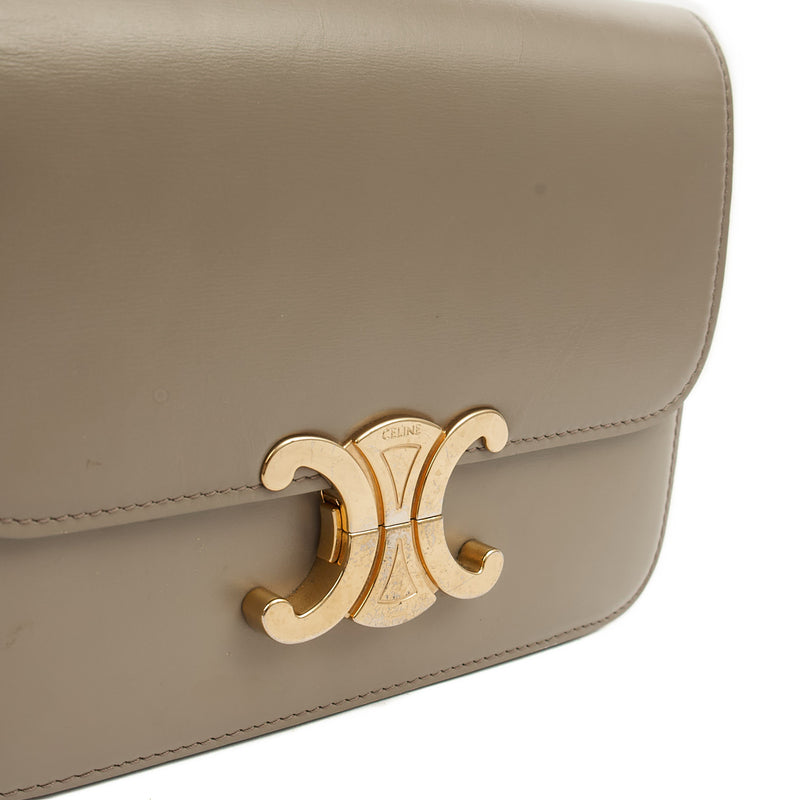 Picture of Celine Cross Body Triomphe - Mini in Grey, Box Calfskin