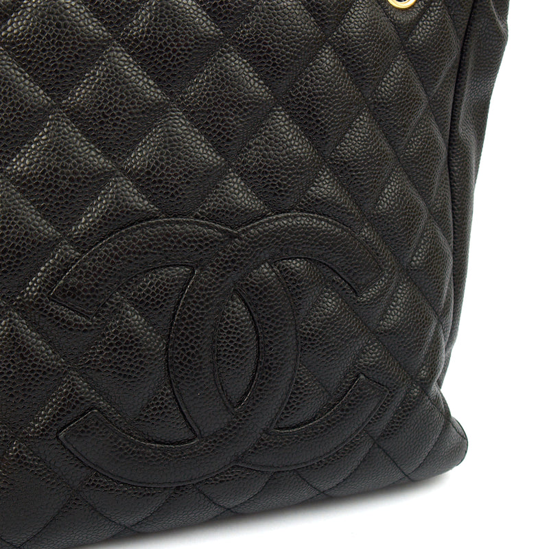 Picture of Chanel Tote Petite Shopping Tote in Black, Caviar Leather