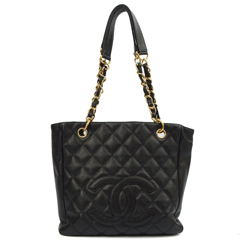 Picture of Chanel Tote Petite Shopping Tote in Black, Caviar Leather