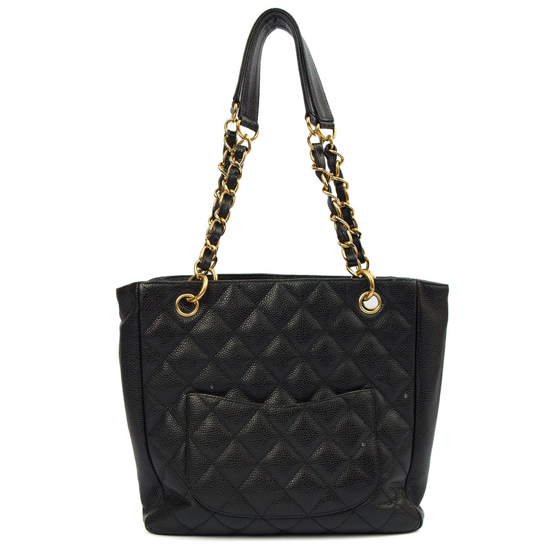 Picture of Chanel Tote Petite Shopping Tote in Black, Caviar Leather