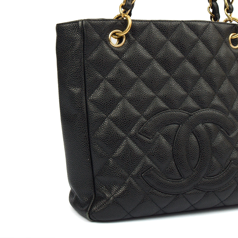 Picture of Chanel Tote Petite Shopping Tote in Black, Caviar Leather