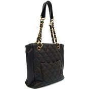 Picture of Chanel Tote Petite Shopping Tote in Black, Caviar Leather