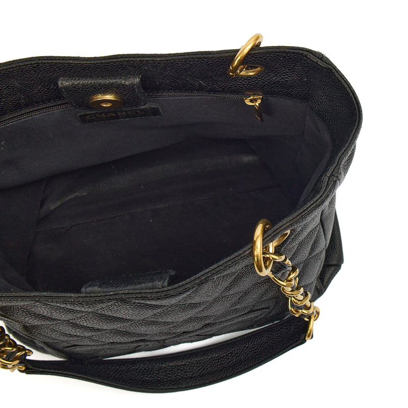 Picture of Chanel Tote Petite Shopping Tote in Black, Caviar Leather