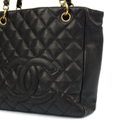 Picture of Chanel Tote Petite Shopping Tote in Black, Caviar Leather