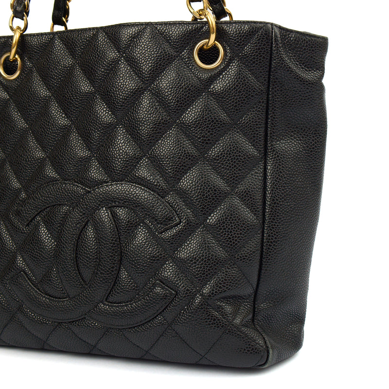 Picture of Chanel Tote Petite Shopping Tote in Black, Caviar Leather