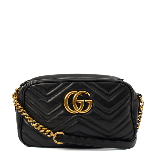 Picture of Gucci Cross Body Marmont Shoulder Bag - Small in Black, Leather