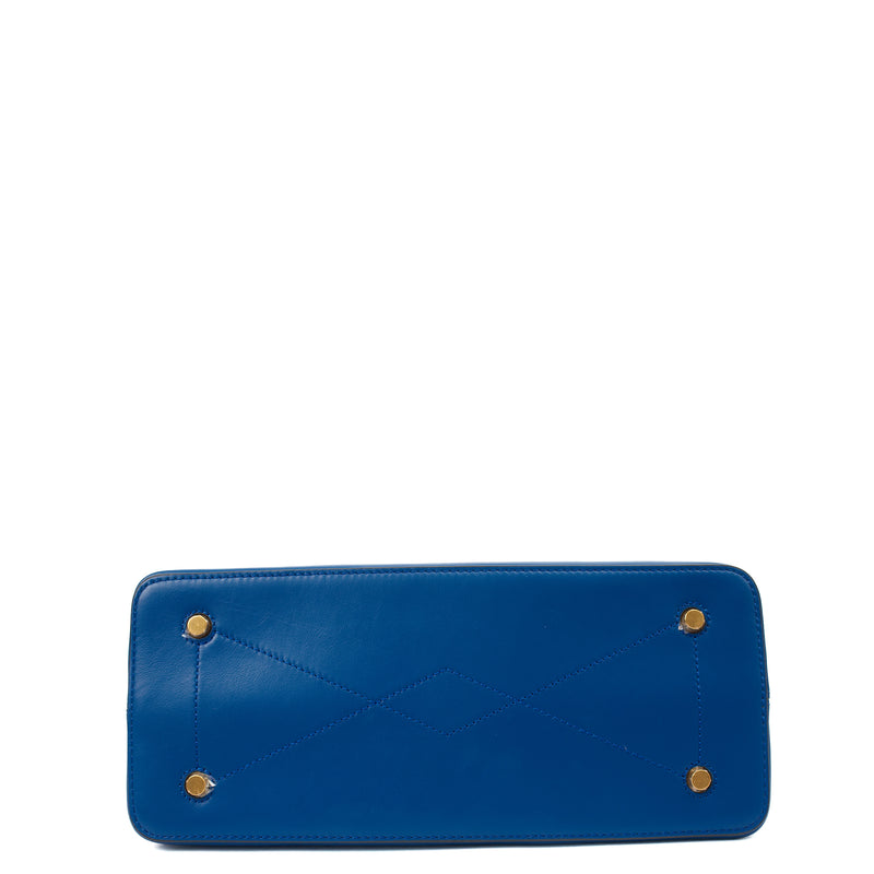 Picture of Mulberry Top Handle Seaton in Blue, Calfskin Leather