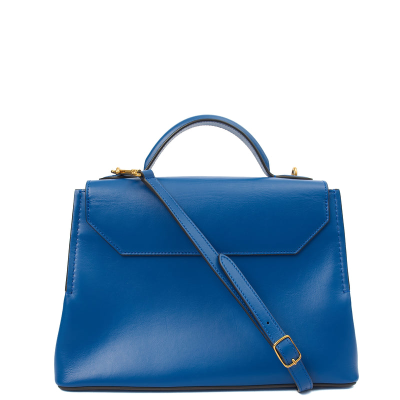 Picture of Mulberry Top Handle Seaton in Blue, Calfskin Leather