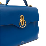 Picture of Mulberry Top Handle Seaton in Blue, Calfskin Leather
