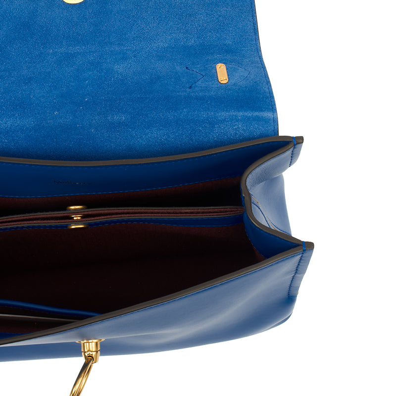 Picture of Mulberry Top Handle Seaton in Blue, Calfskin Leather