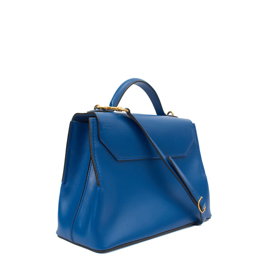 Picture of Mulberry Top Handle Seaton in Blue, Calfskin Leather