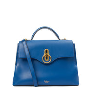 Picture of Mulberry Top Handle Seaton in Blue, Calfskin Leather