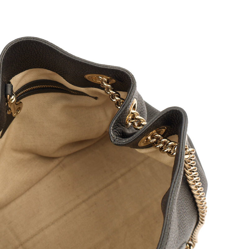 Picture of Gucci Shoulder Bag Soho Chain Shoulder Bag in Black, Leather