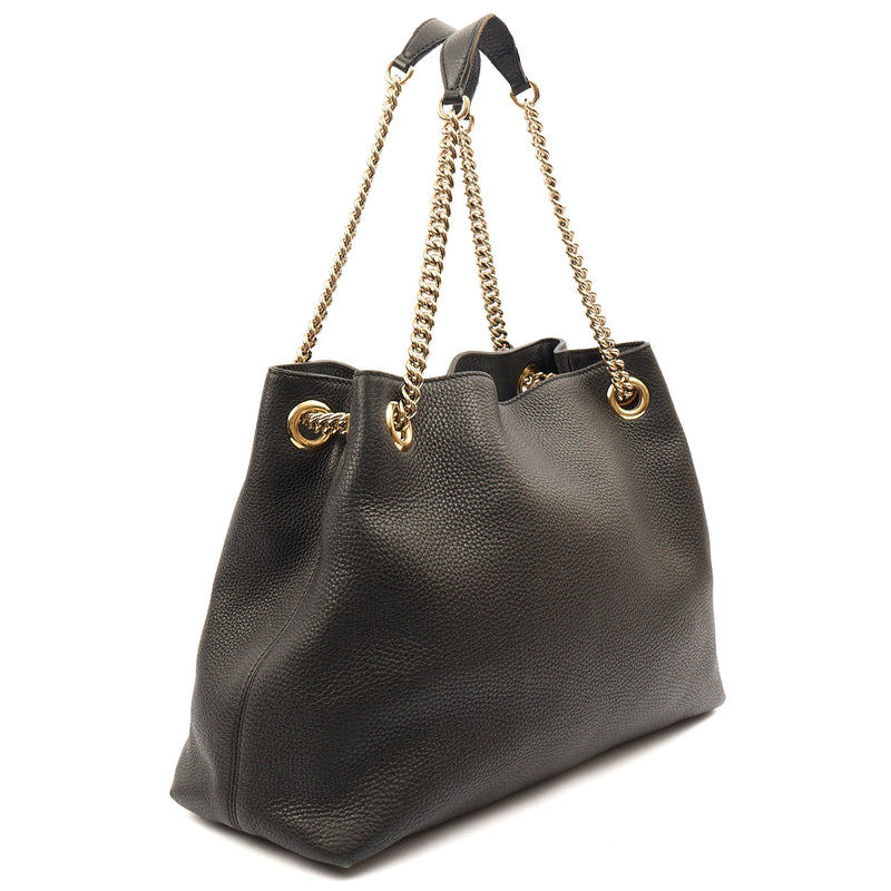 Picture of Gucci Shoulder Bag Soho Chain Shoulder Bag in Black, Leather