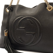 Picture of Gucci Shoulder Bag Soho Chain Shoulder Bag in Black, Leather