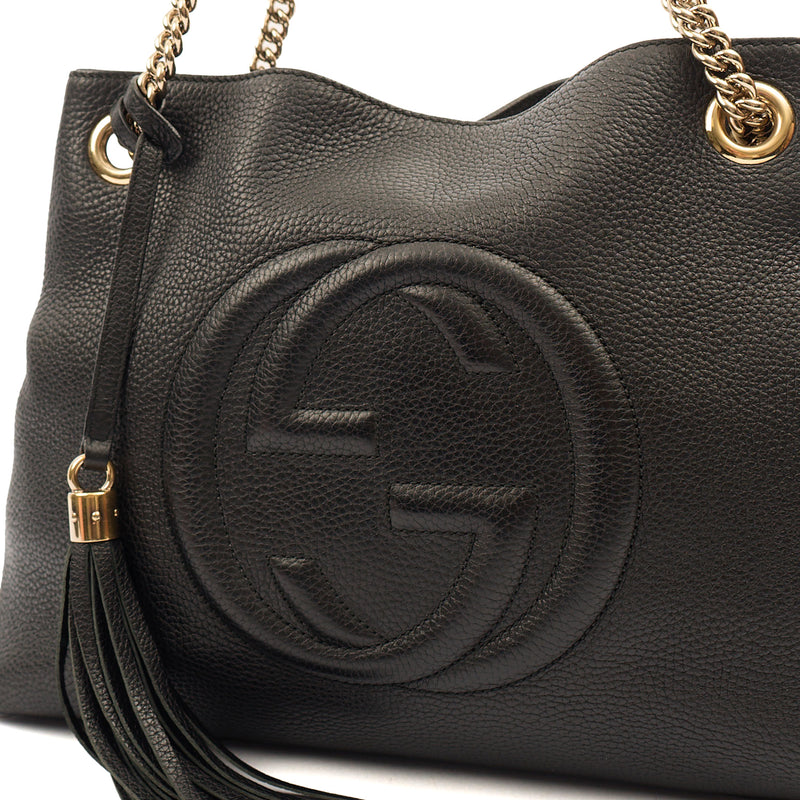 Picture of Gucci Shoulder Bag Soho Chain Shoulder Bag in Black, Leather
