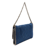 Picture of Stella McCartney Cross Body Falabella Fold Over Tote in Blue, Fabric