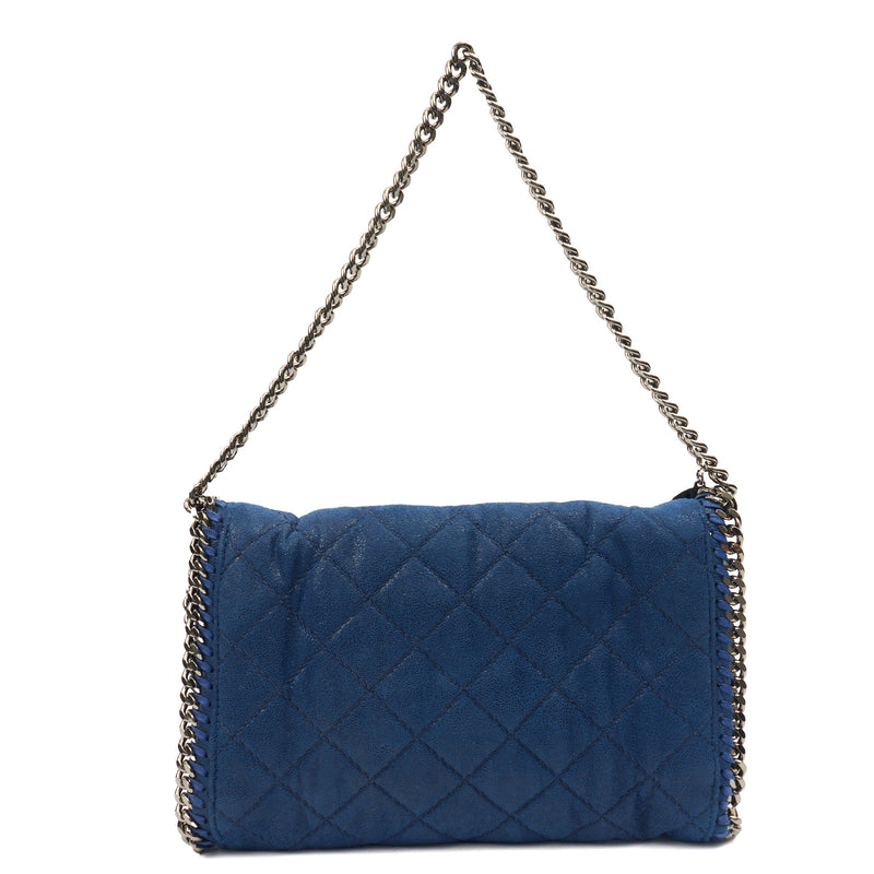 Picture of Stella McCartney Cross Body Falabella Fold Over Tote in Blue, Fabric