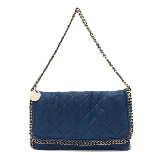 Picture of Stella McCartney Cross Body Falabella Fold Over Tote in Blue, Fabric