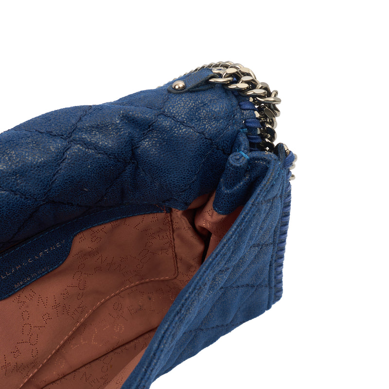 Picture of Stella McCartney Cross Body Falabella Fold Over Tote in Blue, Fabric
