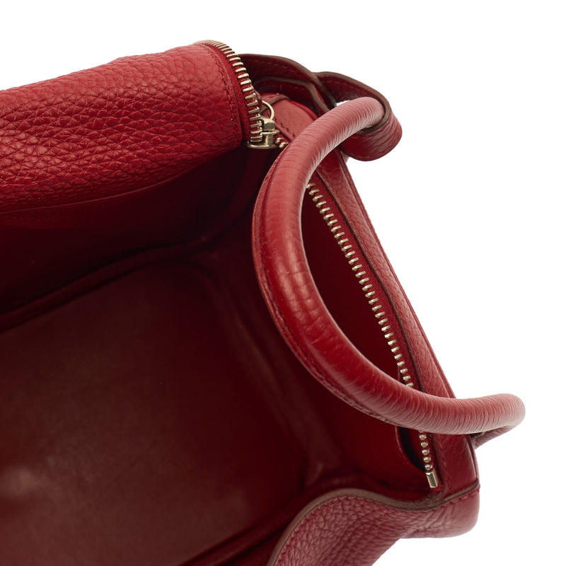 Picture of Hermes Cross Body Lindy 30 in Rouge Casaque, Clemence Leather