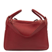 Picture of Hermes Cross Body Lindy 30 in Rouge Casaque, Clemence Leather