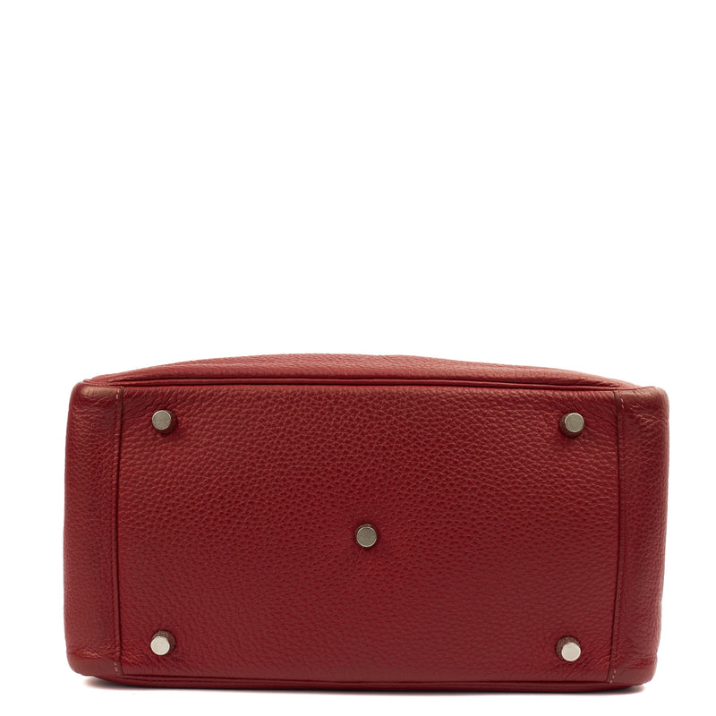 Picture of Hermes Cross Body Lindy 30 in Rouge Casaque, Clemence Leather
