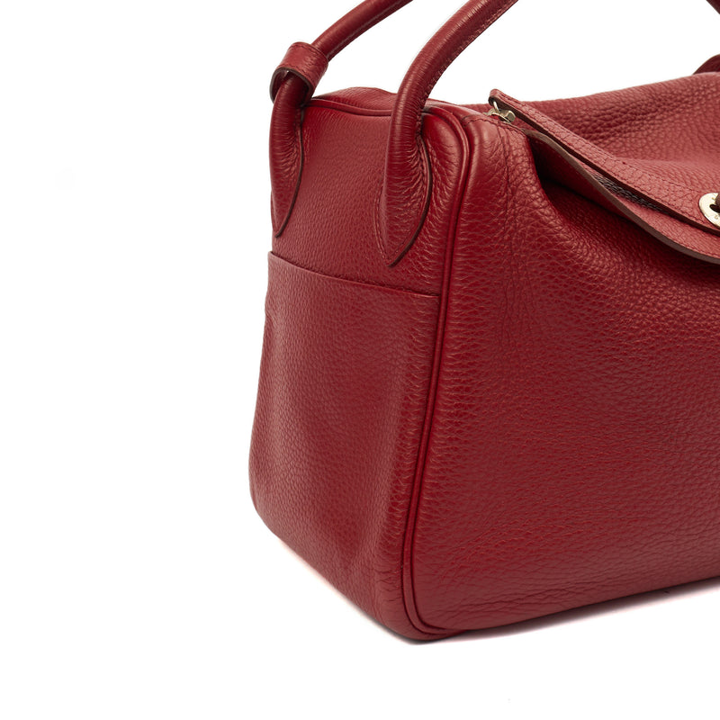 Picture of Hermes Cross Body Lindy 30 in Rouge Casaque, Clemence Leather