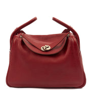 Picture of Hermes Cross Body Lindy 30 in Rouge Casaque, Clemence Leather