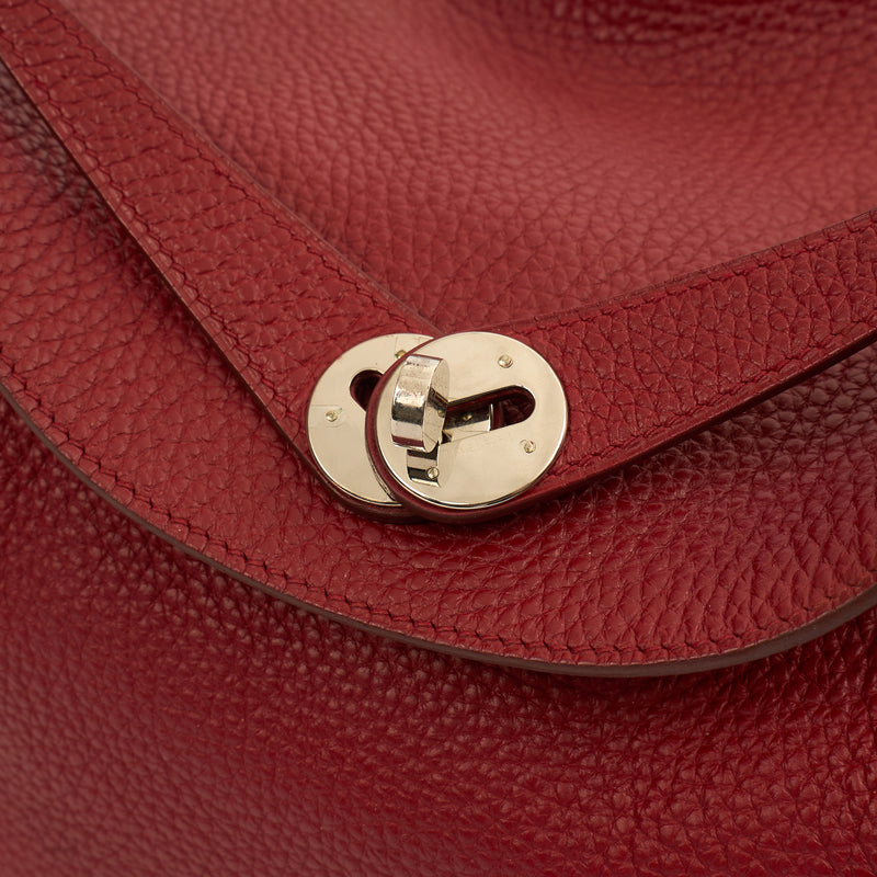 Picture of Hermes Cross Body Lindy 30 in Rouge Casaque, Clemence Leather