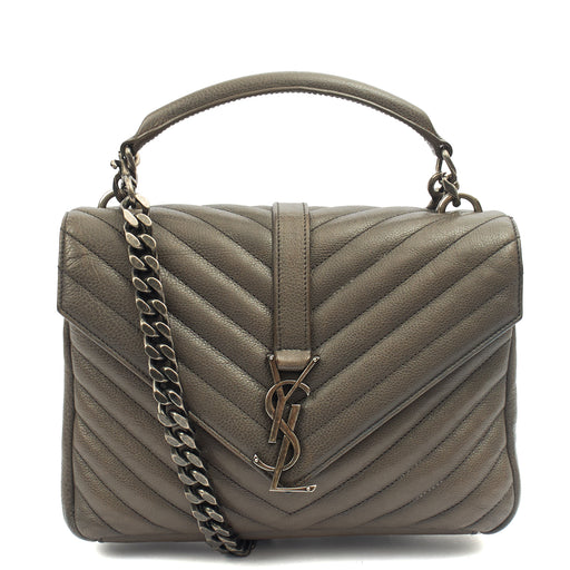 Picture of Saint Laurent Cross Body Envelope - Medium in Grey, Leather