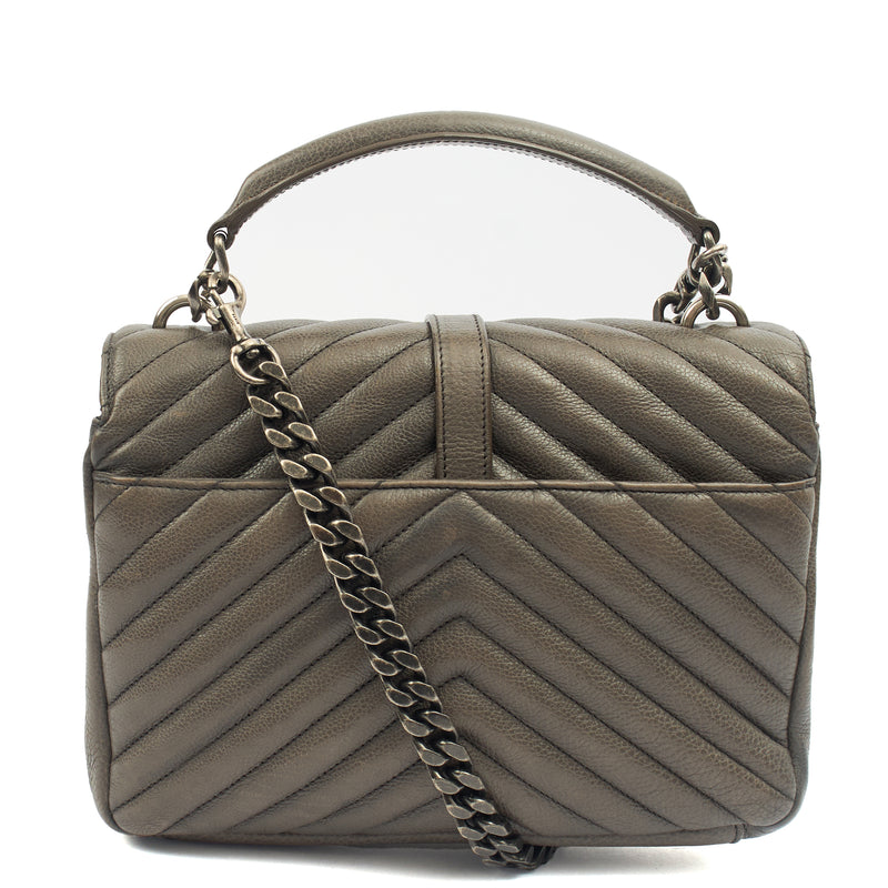 Picture of Saint Laurent Cross Body Envelope - Medium in Grey, Leather