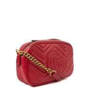 Picture of Gucci Cross Body Marmont Shoulder Bag - Small in Red, Leather