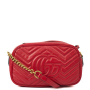 Picture of Gucci Cross Body Marmont Shoulder Bag - Small in Red, Leather
