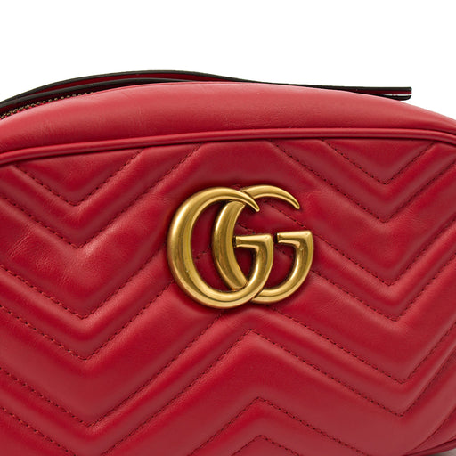 Picture of Gucci Cross Body Marmont Shoulder Bag - Small in Red, Leather