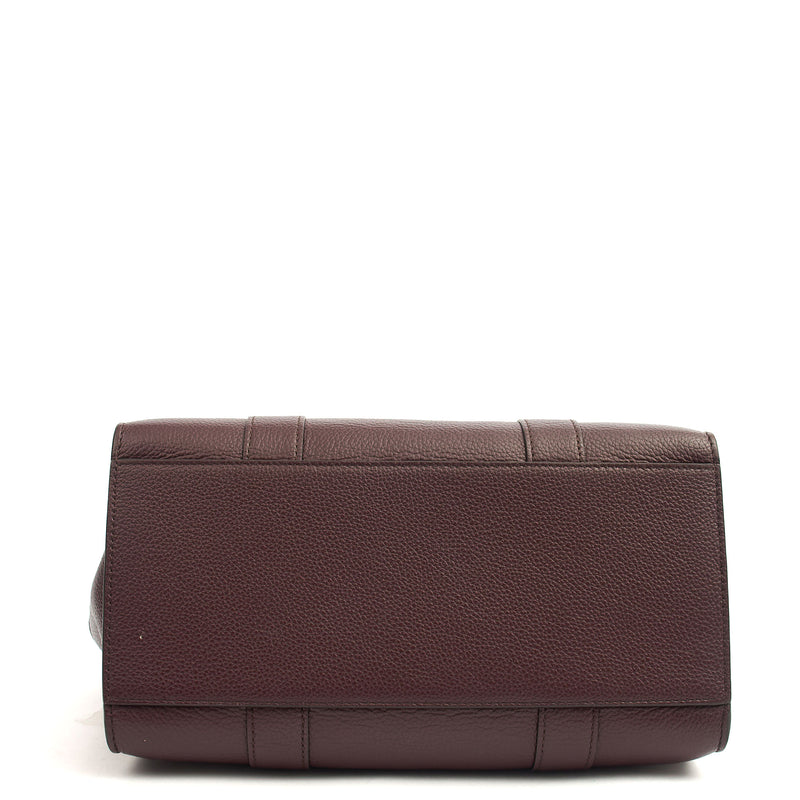 Picture of Mulberry Top Handle Zipped Bayswater in Oxblood, Calfskin Leather