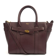 Picture of Mulberry Top Handle Zipped Bayswater in Oxblood, Calfskin Leather