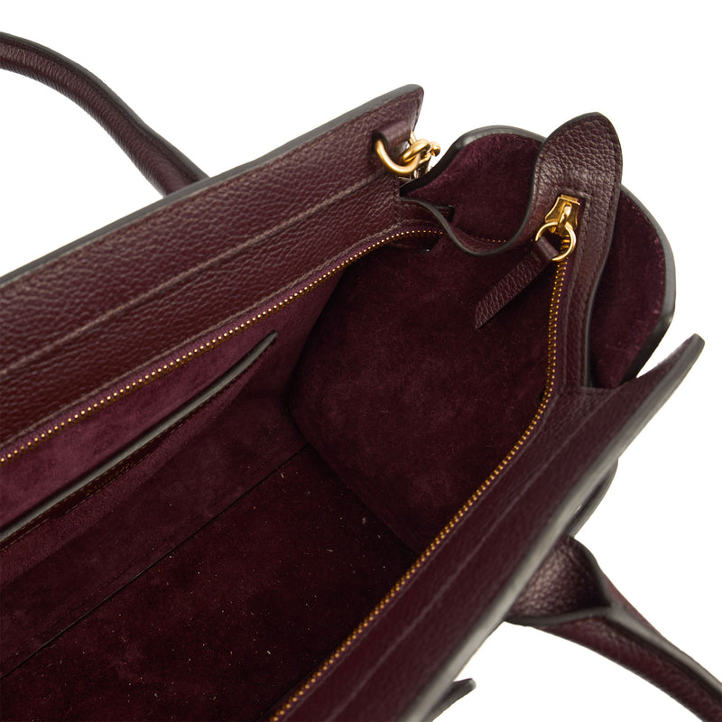 Picture of Mulberry Top Handle Zipped Bayswater in Oxblood, Calfskin Leather