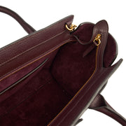 Picture of Mulberry Top Handle Zipped Bayswater in Oxblood, Calfskin Leather