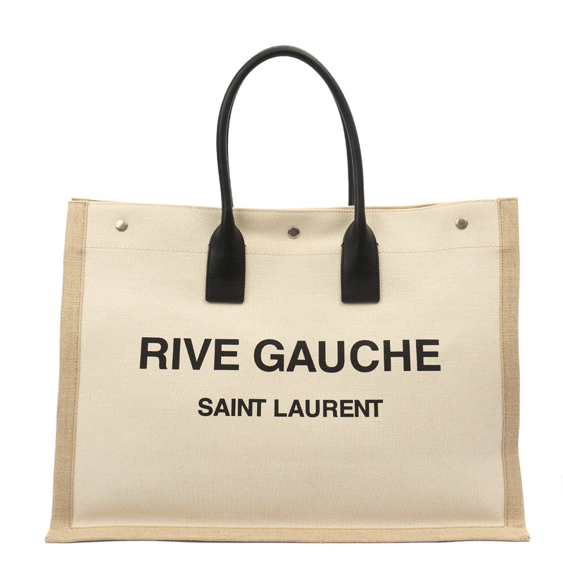 Picture of Saint Laurent Tote Rive Gauche Tote in Neutral, Fabric