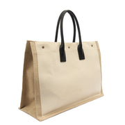 Picture of Saint Laurent Tote Rive Gauche Tote in Neutral, Fabric