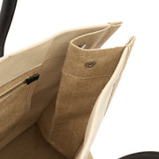 Picture of Saint Laurent Tote Rive Gauche Tote in Neutral, Fabric