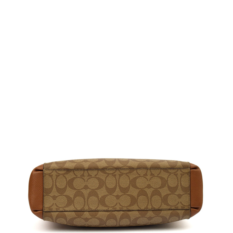 Picture of Coach Top Handle Christie Carryall in Tan, Leather