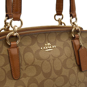 Picture of Coach Top Handle Christie Carryall in Tan, Leather