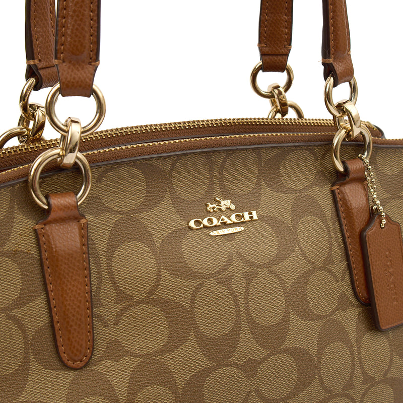 Picture of Coach Top Handle Christie Carryall in Tan, Leather