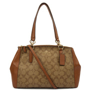 Picture of Coach Top Handle Christie Carryall in Tan, Leather