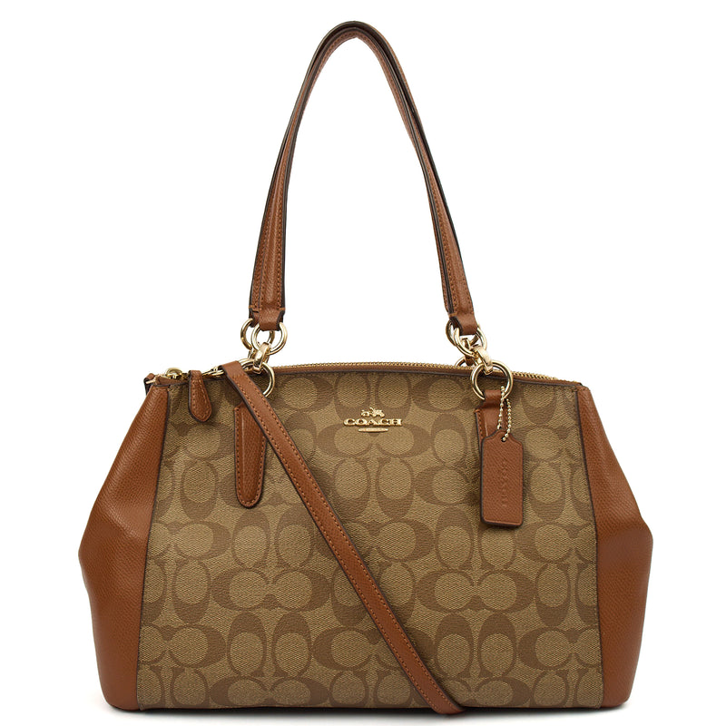 Picture of Coach Top Handle Christie Carryall in Tan, Leather
