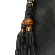 Picture of Gucci Tote Bamboo Shoulder in Blue, Leather
