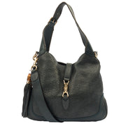 Picture of Gucci Tote Bamboo Shoulder in Blue, Leather